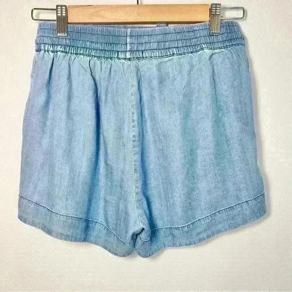 Staccato Elastic Drawstring Washed Denim Blue Short With Pockets Size Small - Picture 4 of 9